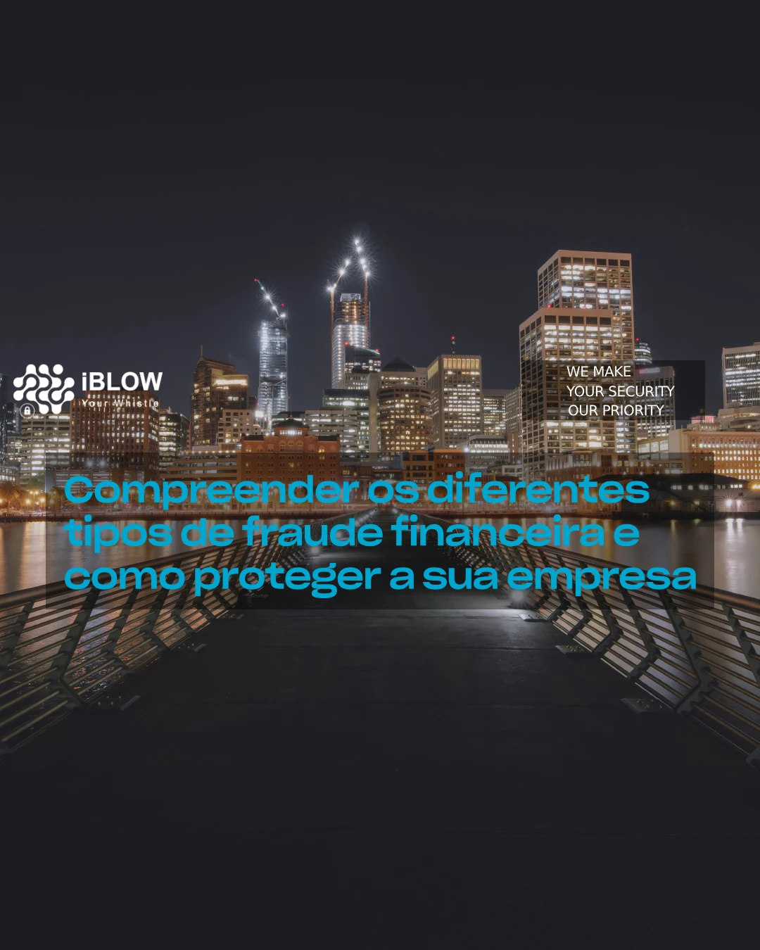 Uma Ponte de acesso ao centro dos edifícios do mercado financeiro, no artigo de iBlow.eu sobre compreender os diferentes tipos de fraude financeira e como proteger a sua empresa.